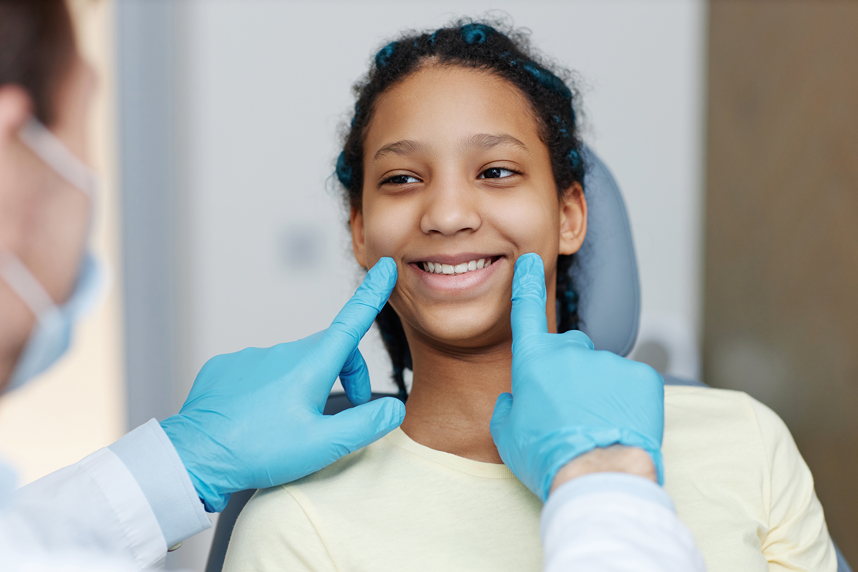 young girl during preventive dental appointment for kids in bayport mn